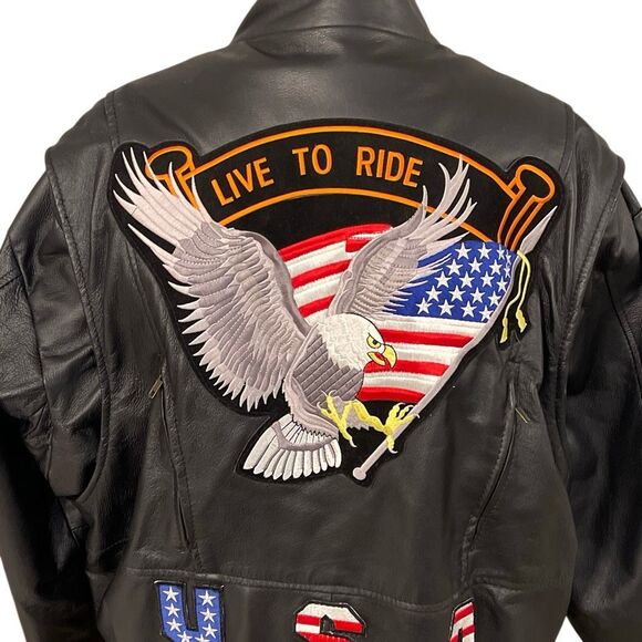 Diamond Plate Leather Women’s Motorcycle Jacket - Picture 5 of 15